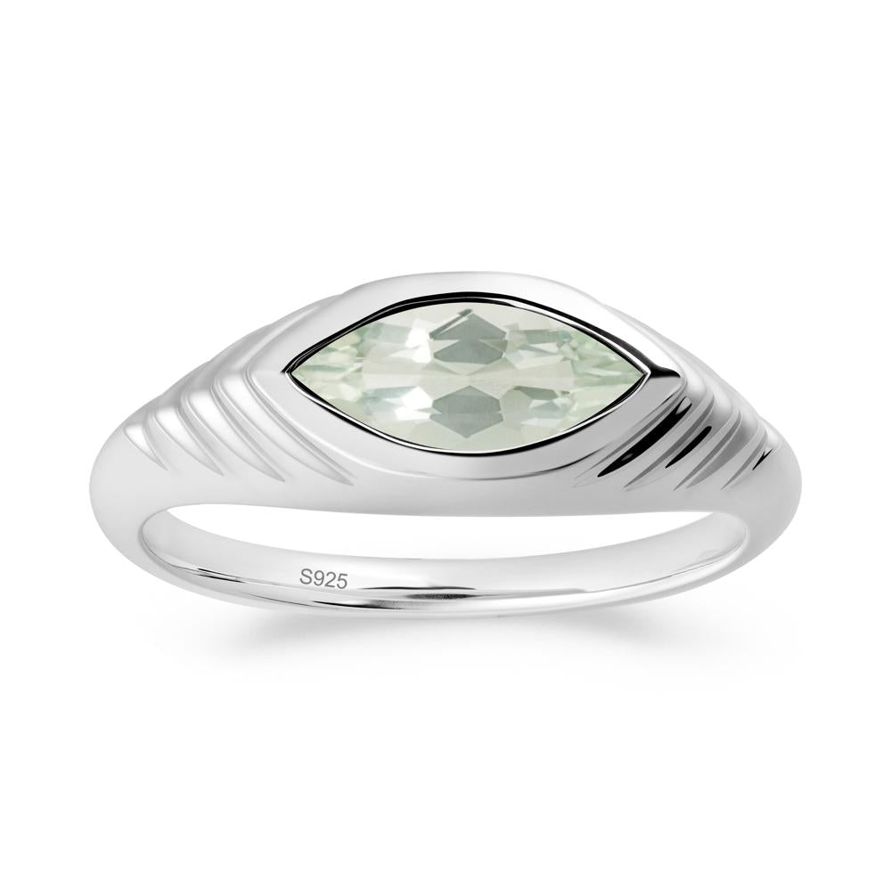 Marquise Green Amethyst Statement Eye Ring - LUO Jewelry #metal_sterling silver