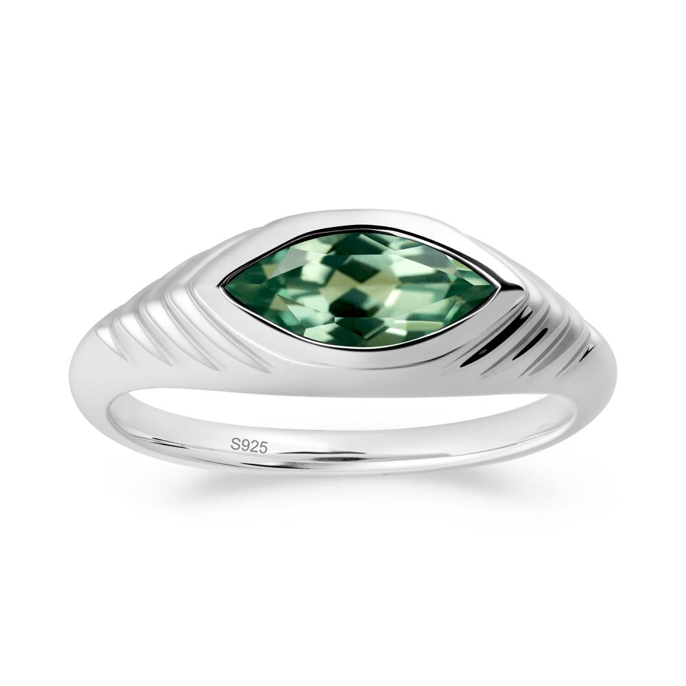 Marquise Green Sapphire Statement Eye Ring - LUO Jewelry #metal_sterling silver