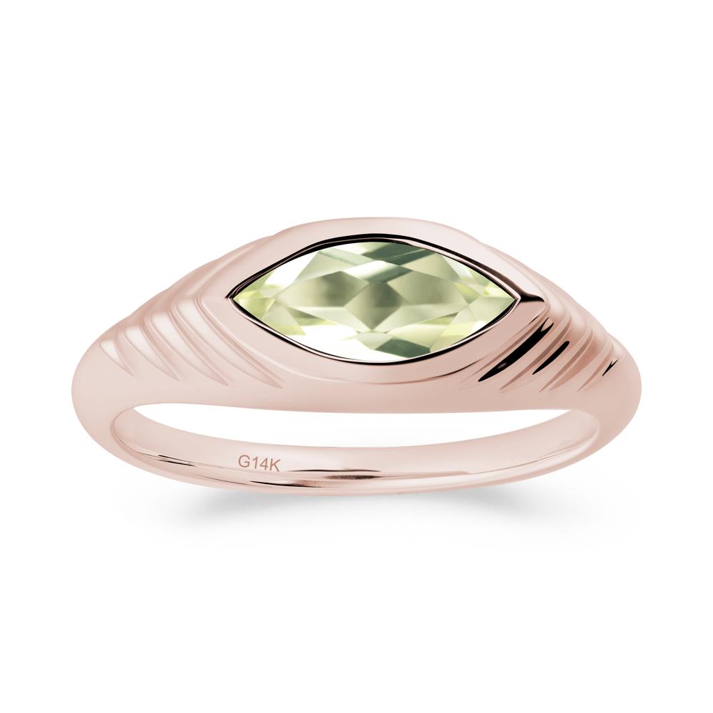 Evil Eye Inspired Lemon Quartz Ring - LUO Jewelry #metal_14k rose gold