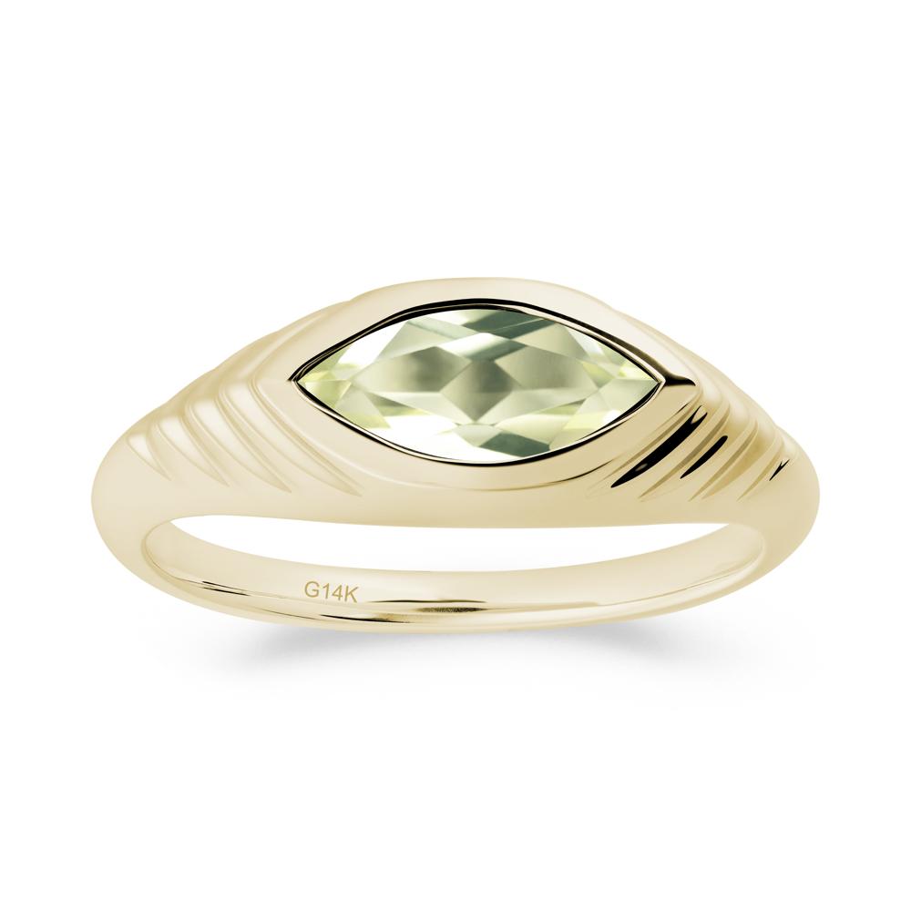 Evil Eye Inspired Lemon Quartz Ring - LUO Jewelry #metal_14k yellow gold