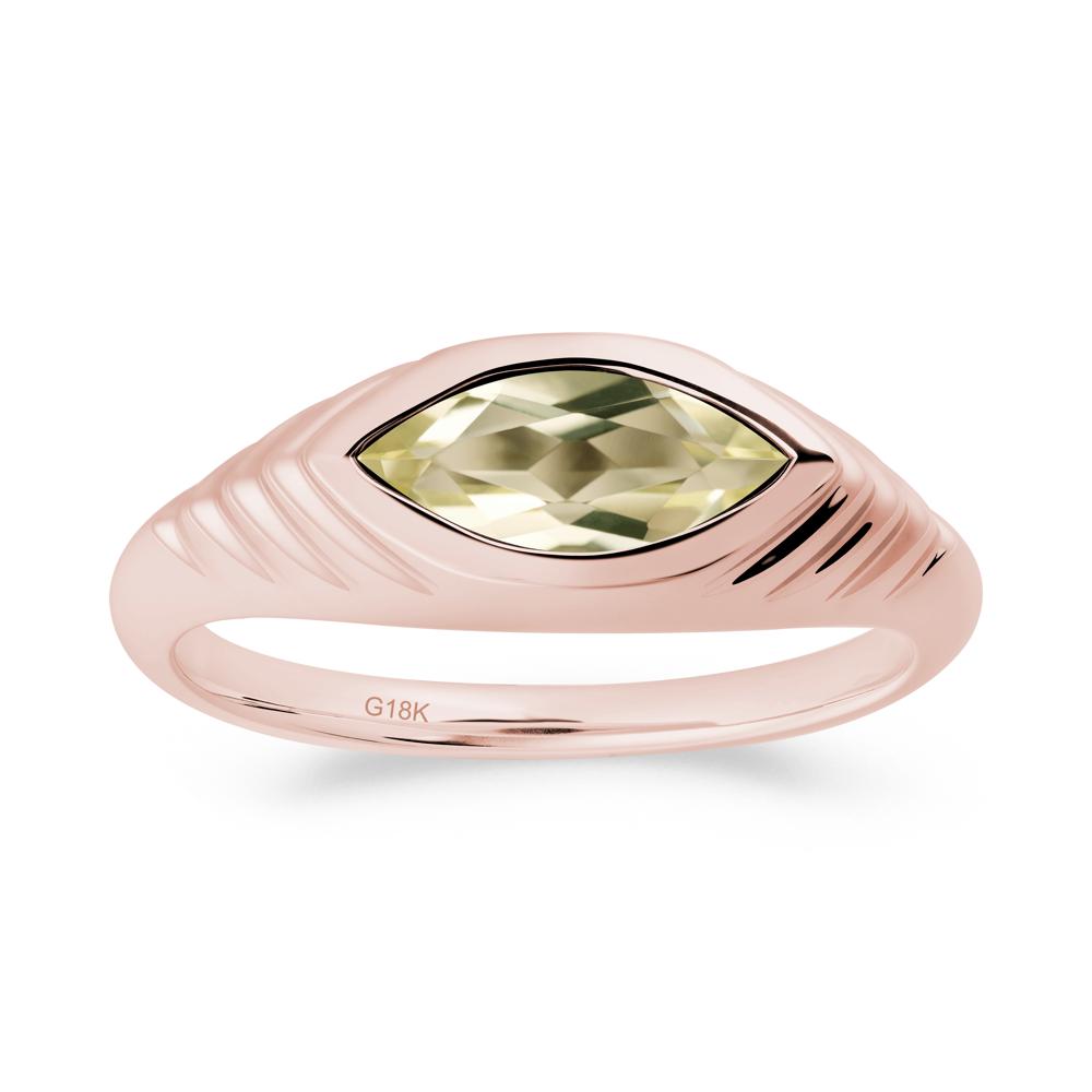 Evil Eye Inspired Lemon Quartz Ring - LUO Jewelry #metal_18k rose gold