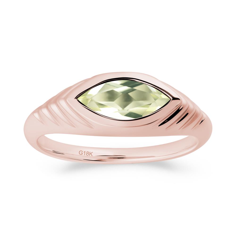 Evil Eye Inspired Lemon Quartz Ring - LUO Jewelry #metal_18k rose gold