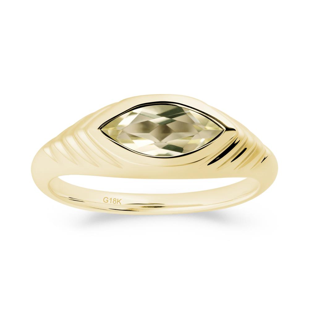 Evil Eye Inspired Lemon Quartz Ring - LUO Jewelry #metal_18k yellow gold