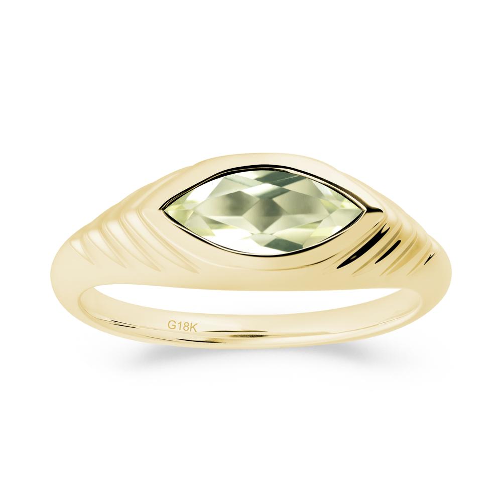 Evil Eye Inspired Lemon Quartz Ring - LUO Jewelry #metal_18k yellow gold