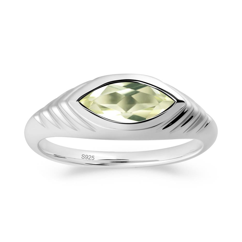 Evil Eye Inspired Lemon Quartz Ring - LUO Jewelry #metal_sterling silver