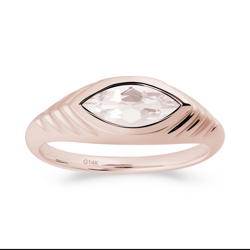 Evil Eye Inspired Morganite Ring - LUO Jewelry #metal_14k rose gold