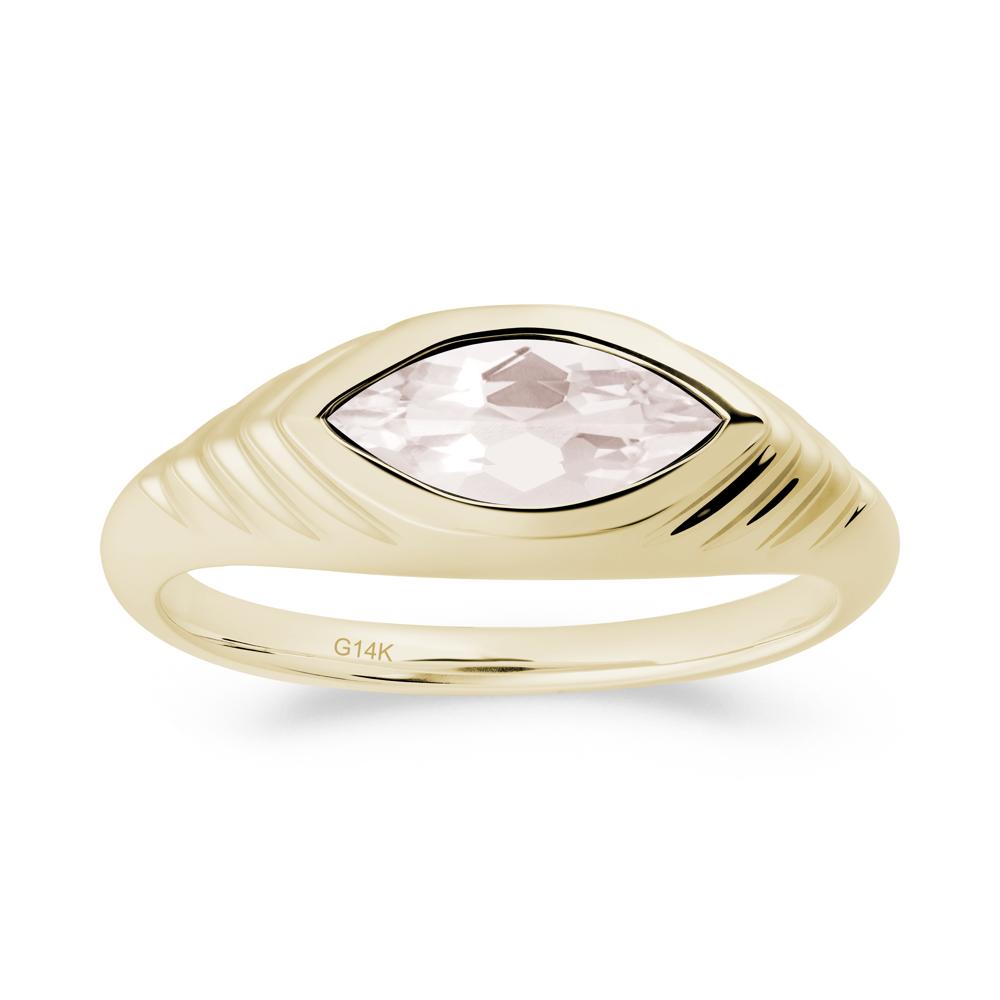 Evil Eye Inspired Morganite Ring - LUO Jewelry #metal_14k yellow gold