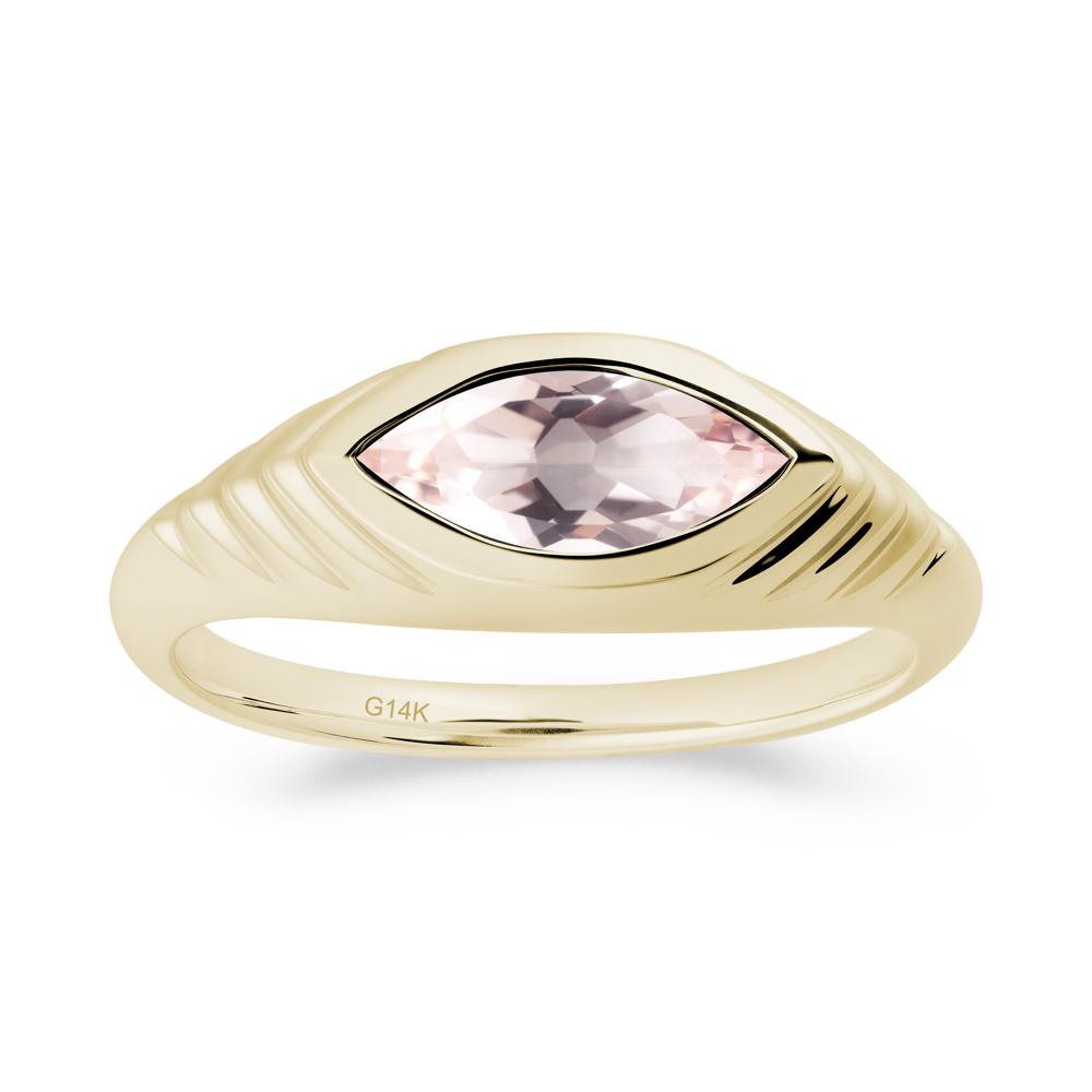 Evil Eye Inspired Morganite Ring - LUO Jewelry #metal_14k yellow gold