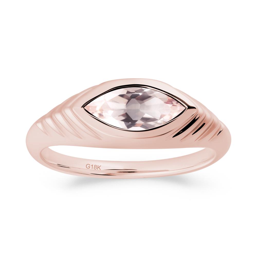 Evil Eye Inspired Morganite Ring - LUO Jewelry #metal_18k rose gold