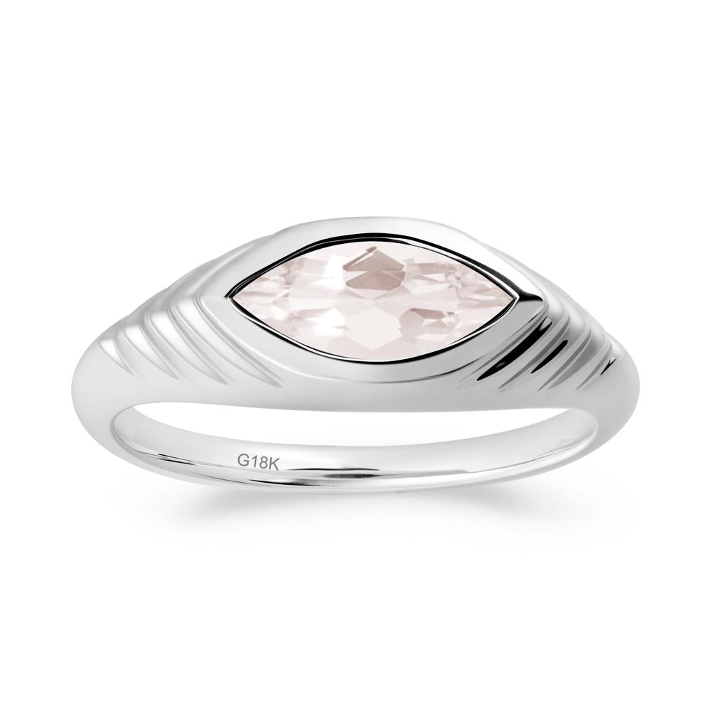 Evil Eye Inspired Morganite Ring - LUO Jewelry #metal_18k white gold