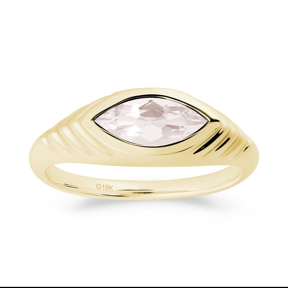 Evil Eye Inspired Morganite Ring - LUO Jewelry #metal_18k yellow gold