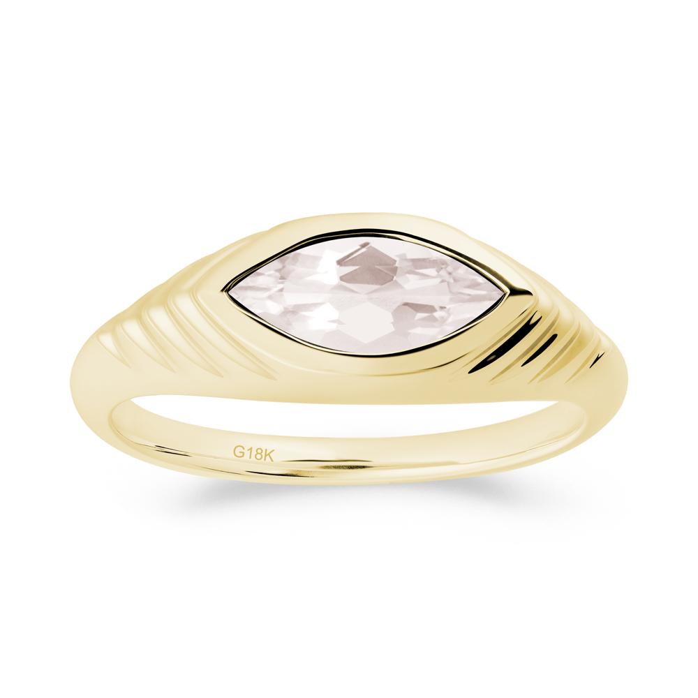 Evil Eye Inspired Morganite Ring - LUO Jewelry #metal_18k yellow gold
