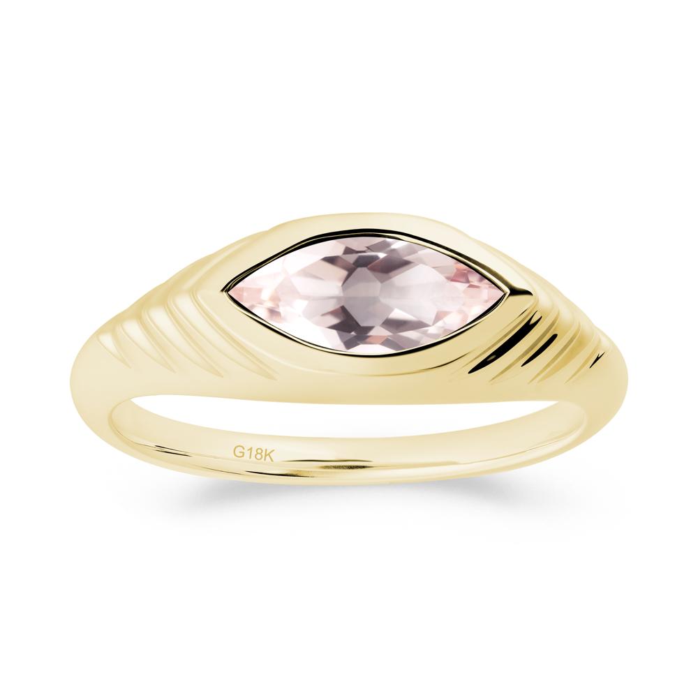 Evil Eye Inspired Morganite Ring - LUO Jewelry #metal_18k yellow gold