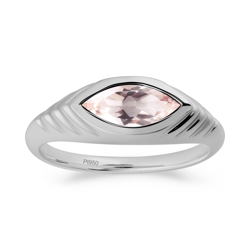 Evil Eye Inspired Morganite Ring - LUO Jewelry #metal_platinum