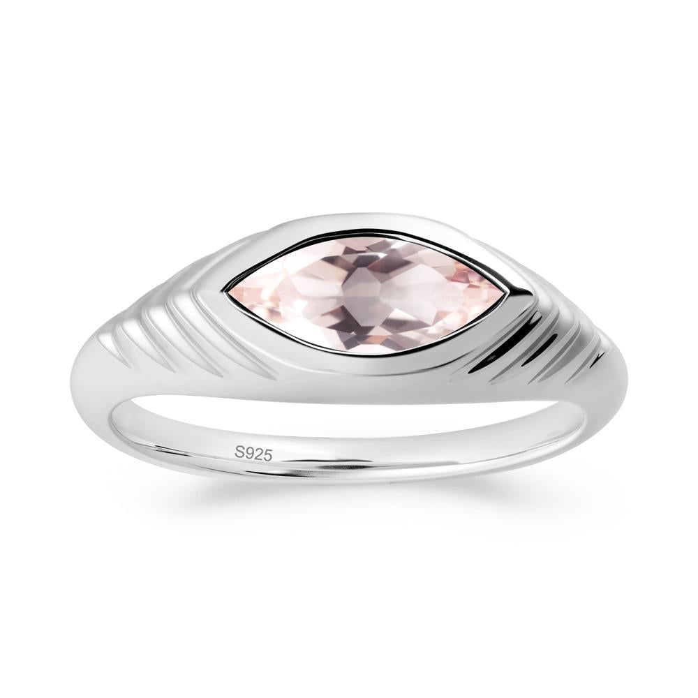 Evil Eye Inspired Morganite Ring - LUO Jewelry #metal_sterling silver