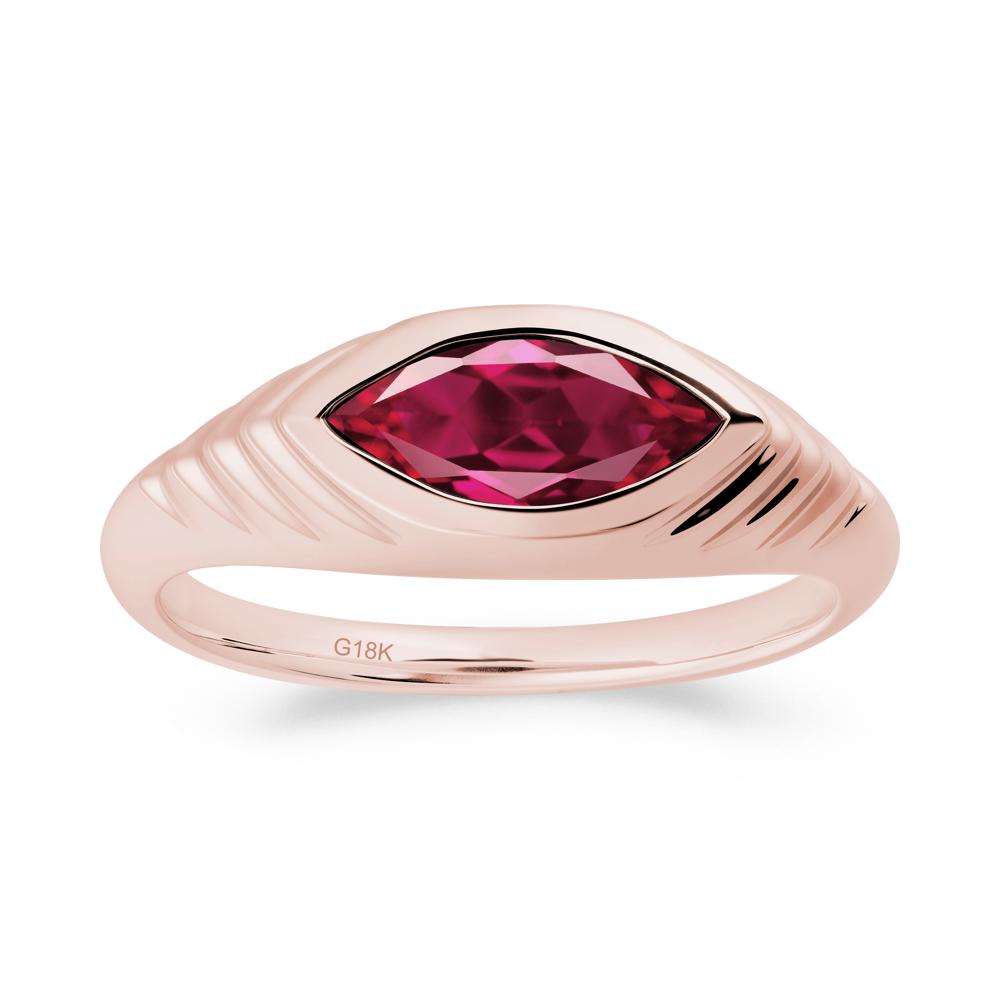 Evil Eye Inspired Ruby Ring - LUO Jewelry #metal_18k rose gold