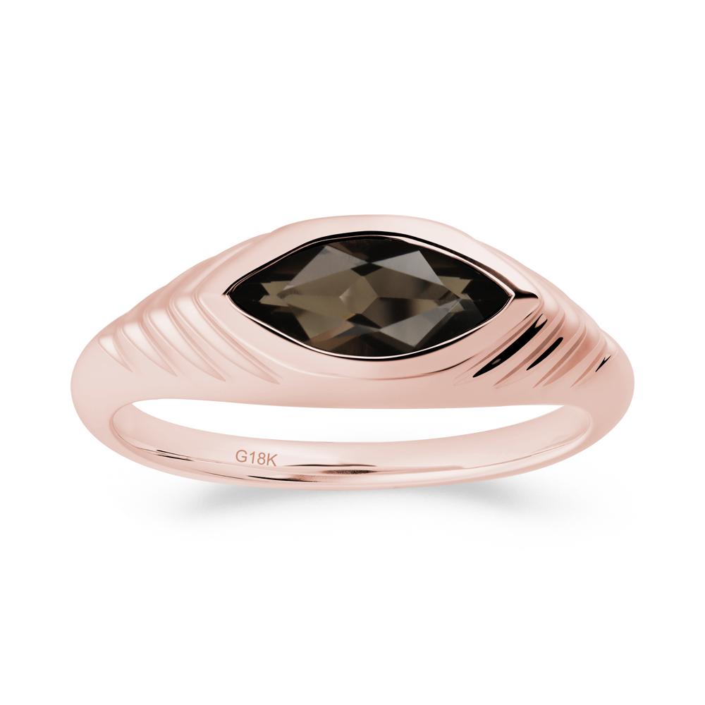 Evil Eye Inspired Smoky Quartz Ring - LUO Jewelry #metal_18k rose gold
