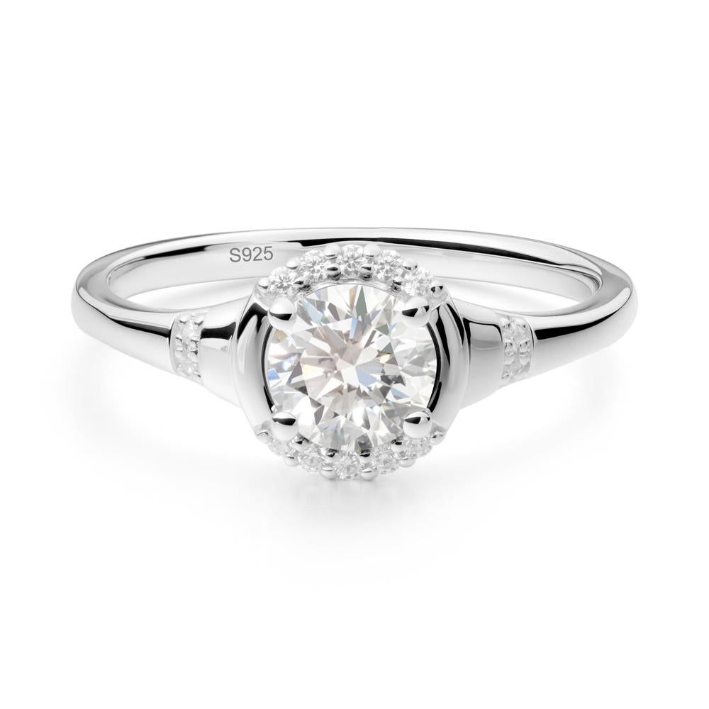 Diamond Halo Statement Ring - LUO Jewelry #metal_sterling silver