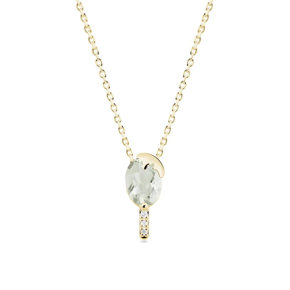 Popsicle Inspired Oval Green Amethyst Pendant - LUO Jewelry #metal_18k yellow gold