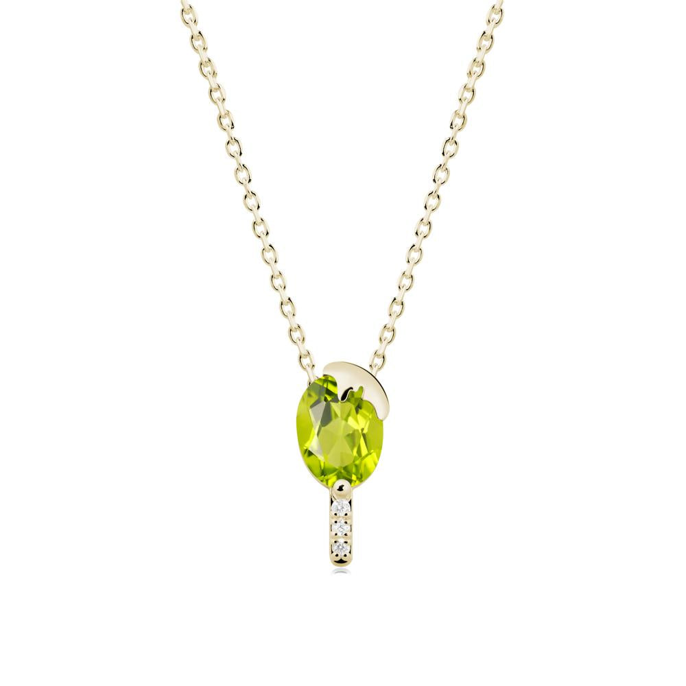 Popsicle Inspired Oval Peridot Pendant - LUO Jewelry #metal_14k yellow gold