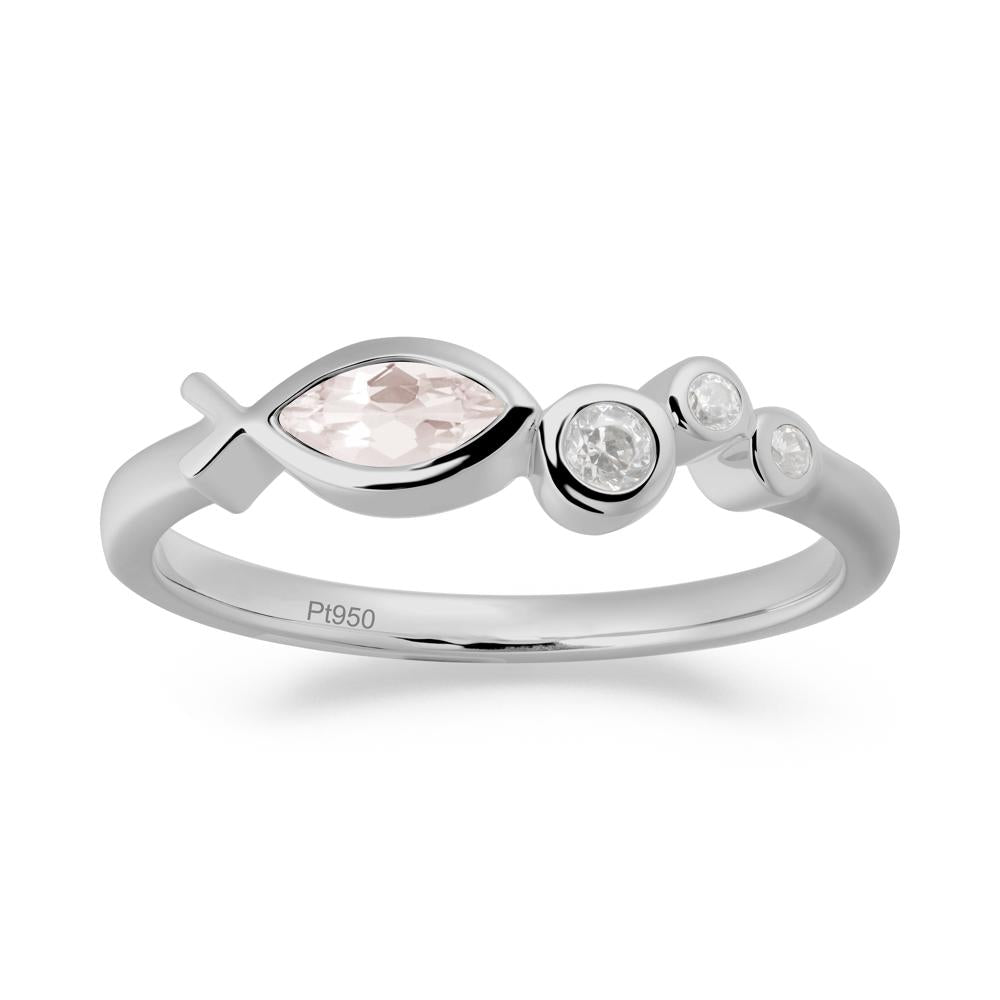 Marquise Morganite Ichthys Ring - LUO Jewelry #metal_platinum
