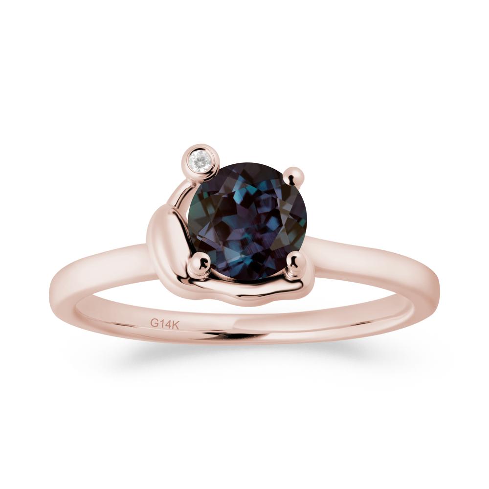 Snail Inspired Alexandrite Ring - LUO Jewelry #metal_14k rose gold