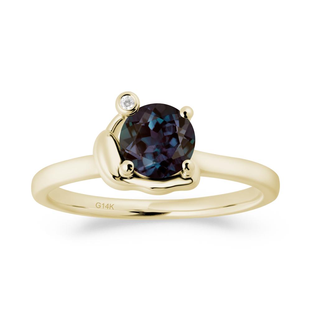 Snail Inspired Alexandrite Ring - LUO Jewelry #metal_14k yellow gold