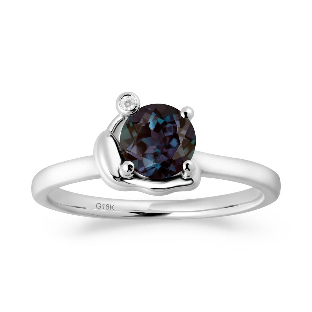 Snail Inspired Alexandrite Ring - LUO Jewelry #metal_18k white gold