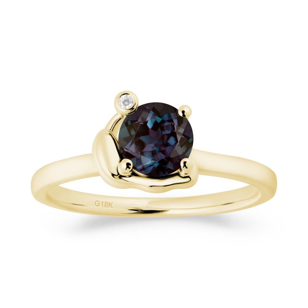 Snail Inspired Alexandrite Ring - LUO Jewelry #metal_18k yellow gold