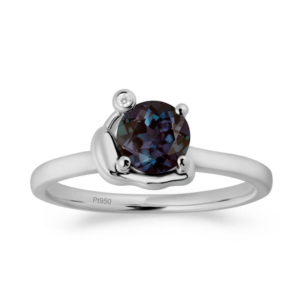 Snail Inspired Alexandrite Ring - LUO Jewelry #metal_platinum
