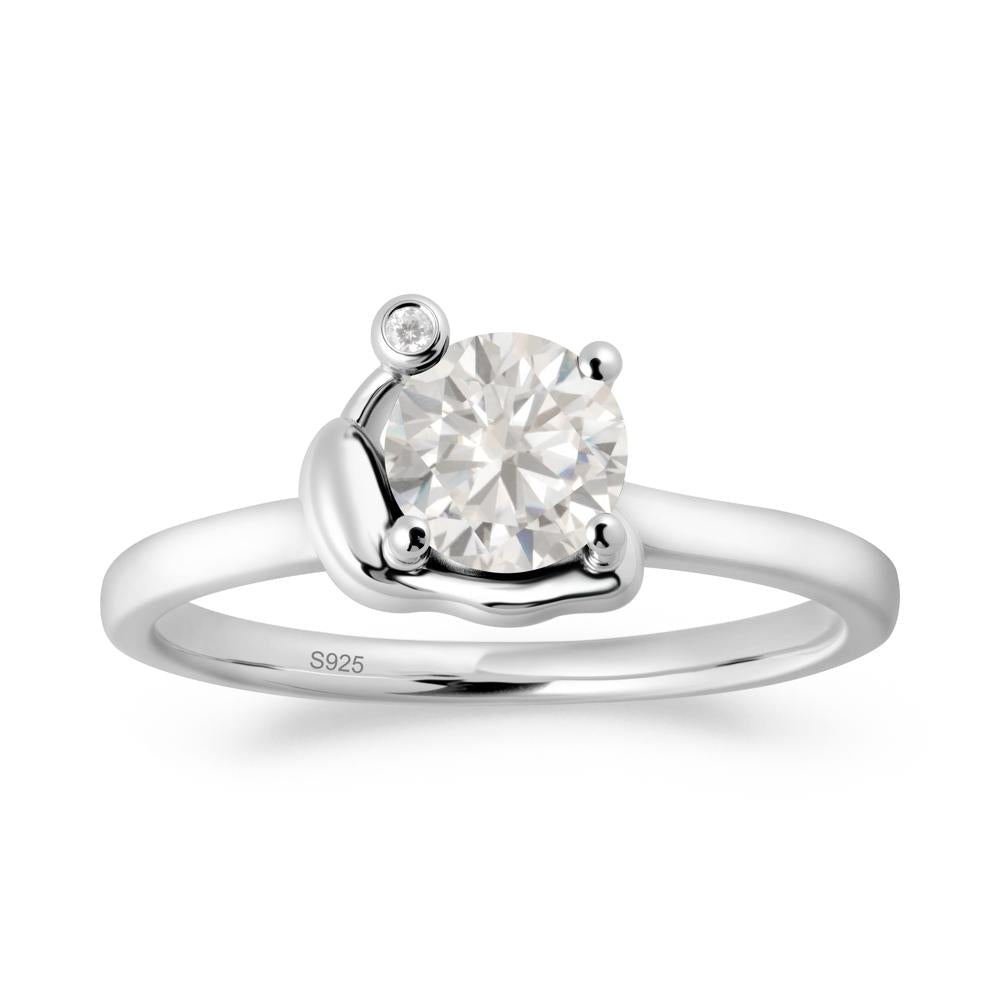 Minimalist Snail Inspired Cubic Zirconia Ring - LUO Jewelry #metal_sterling silver