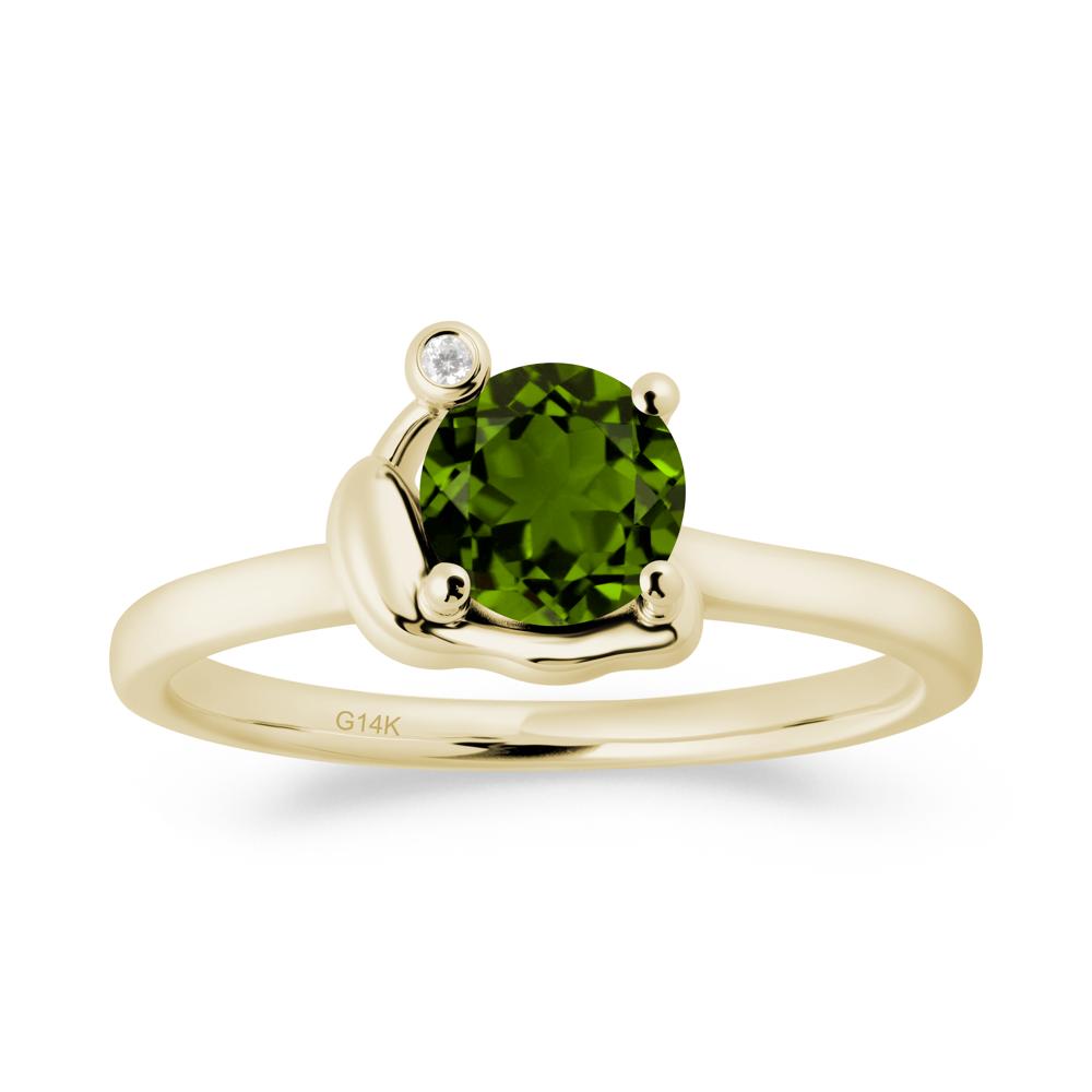 Snail Inspired Diopside Ring - LUO Jewelry #metal_14k yellow gold