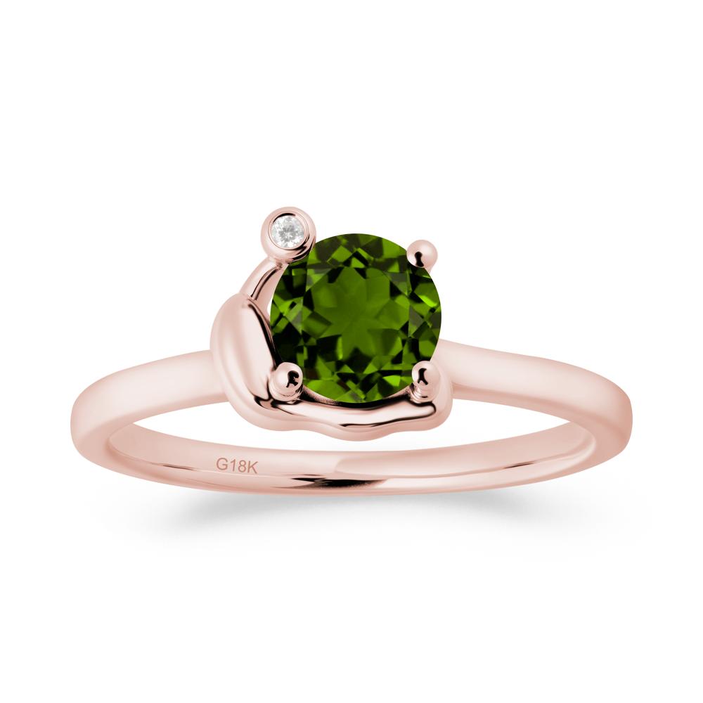 Snail Inspired Diopside Ring - LUO Jewelry #metal_18k rose gold