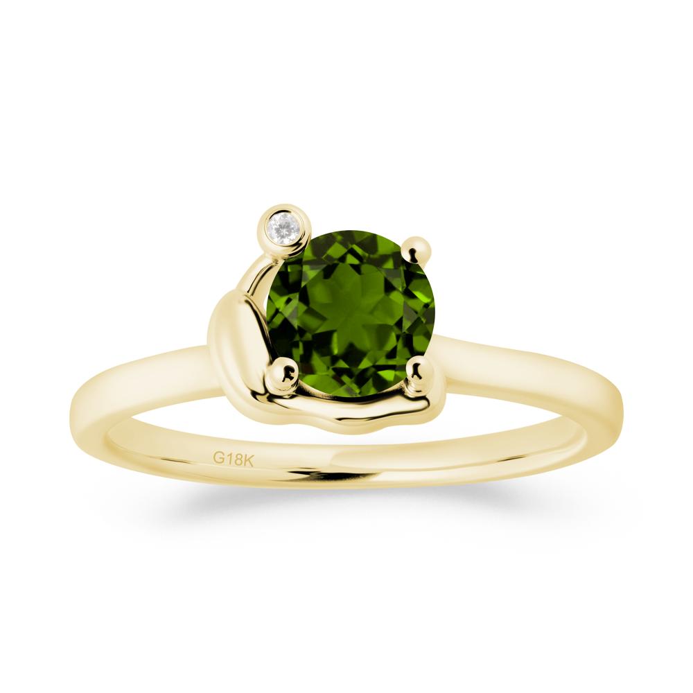 Snail Inspired Diopside Ring - LUO Jewelry #metal_18k yellow gold