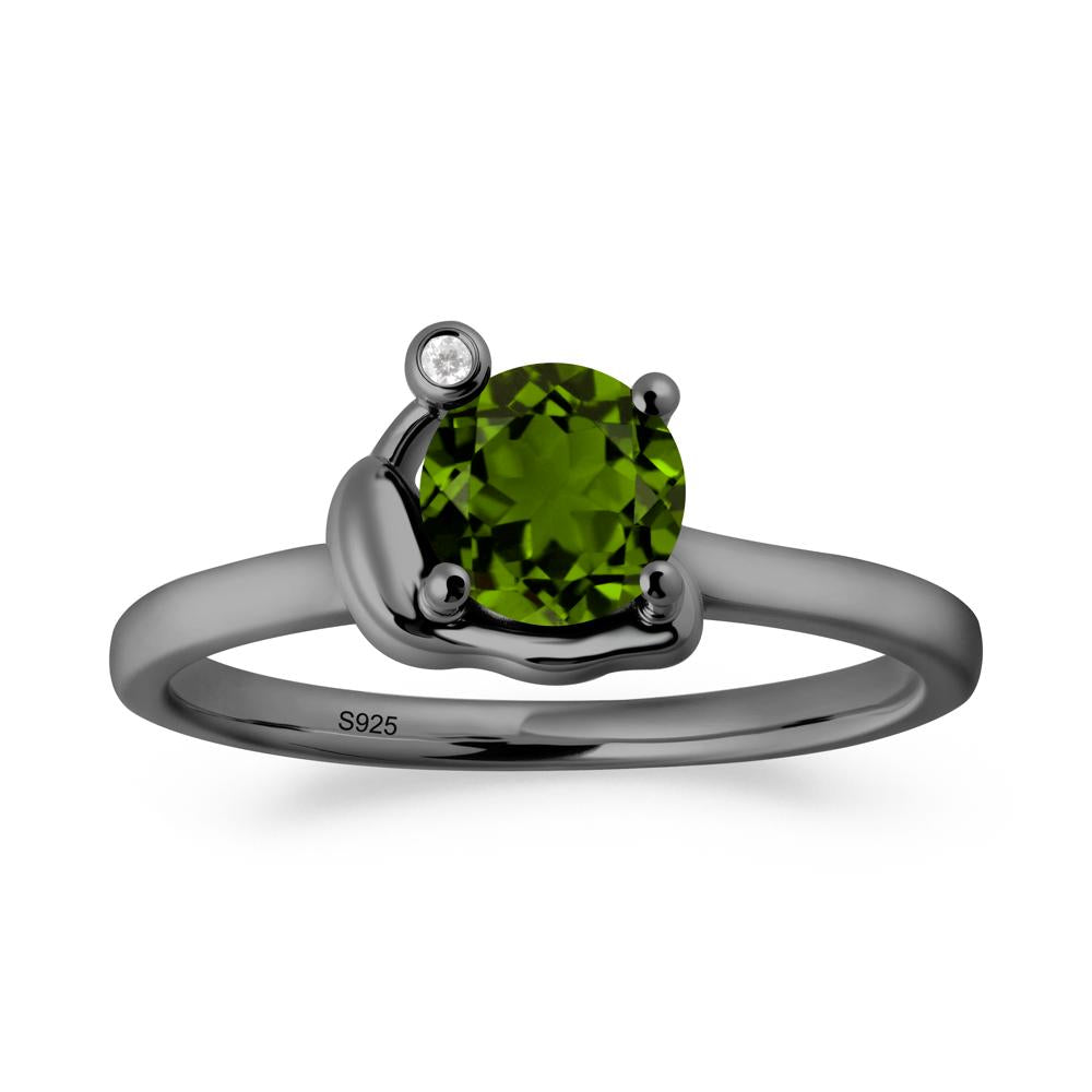 Snail Inspired Diopside Ring - LUO Jewelry #metal_black finish sterling silver