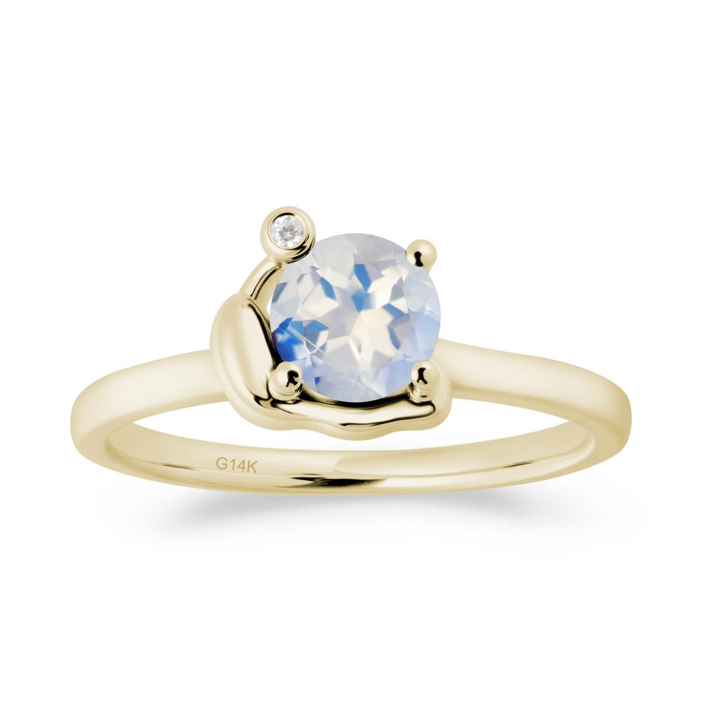 Snail Inspired Moonstone Ring - LUO Jewelry #metal_14k yellow gold