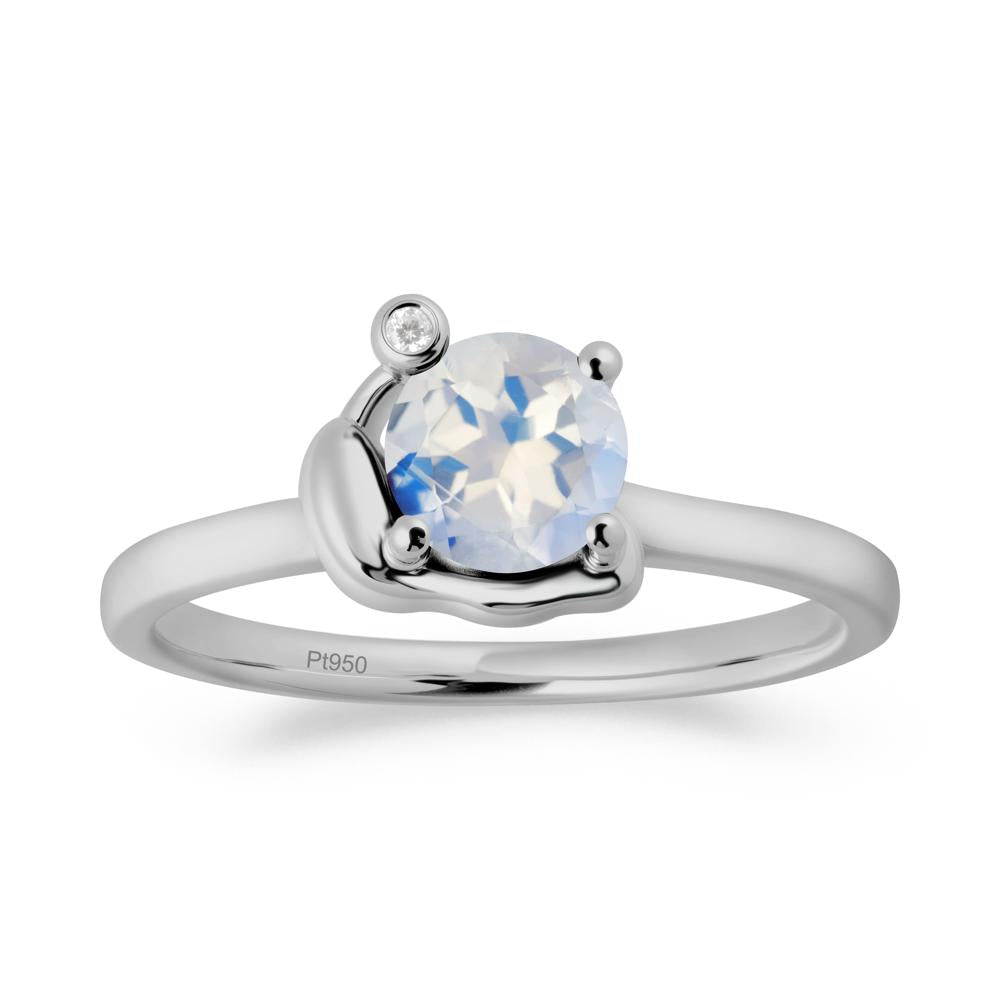 Snail Inspired Moonstone Ring - LUO Jewelry #metal_platinum