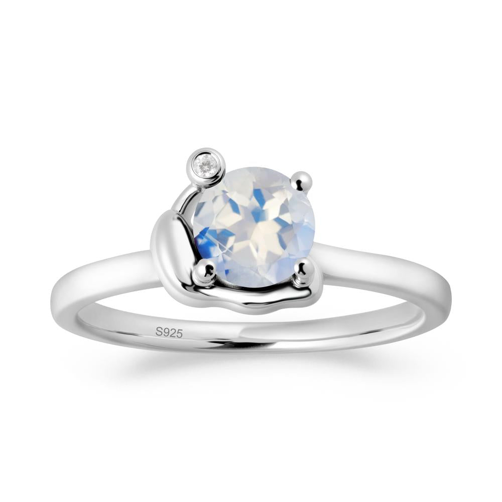 Snail Inspired Moonstone Ring - LUO Jewelry #metal_sterling silver