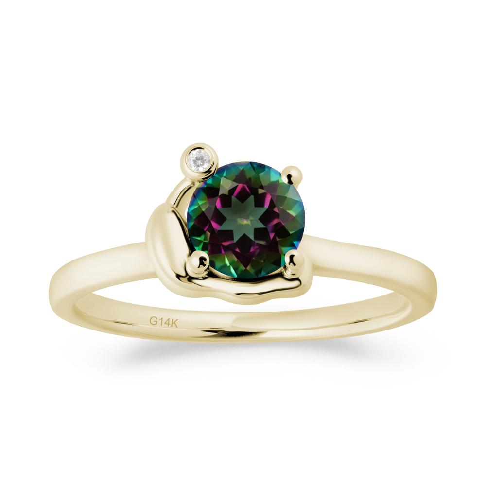 Snail Inspired Mystic Topaz Ring - LUO Jewelry #metal_14k yellow gold