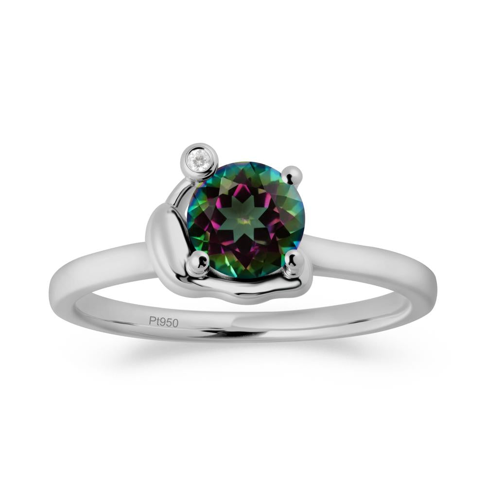Snail Inspired Mystic Topaz Ring - LUO Jewelry #metal_platinum
