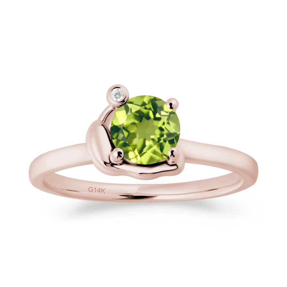 Snail Inspired Peridot Ring - LUO Jewelry #metal_14k rose gold
