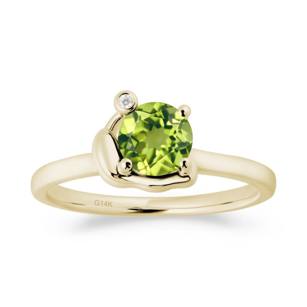 Snail Inspired Peridot Ring - LUO Jewelry #metal_14k yellow gold