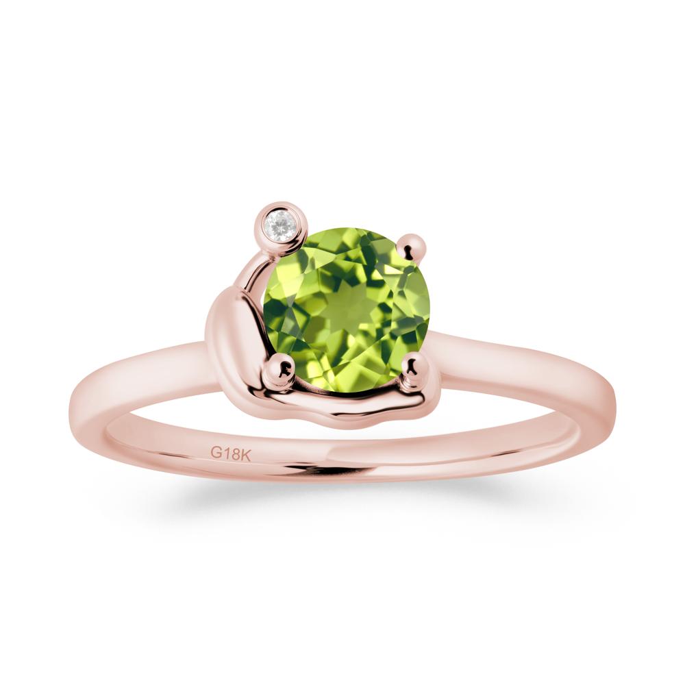 Snail Inspired Peridot Ring - LUO Jewelry #metal_18k rose gold