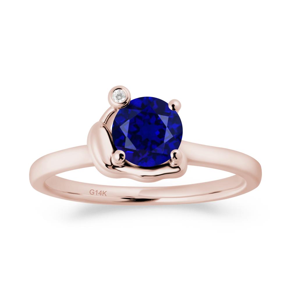 Snail Inspired Sapphire Ring - LUO Jewelry #metal_14k rose gold