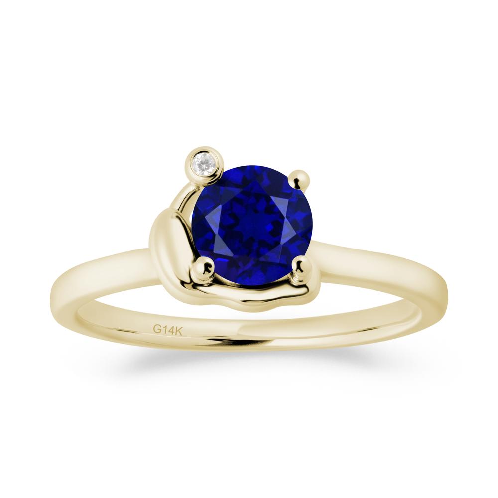 Snail Inspired Sapphire Ring - LUO Jewelry #metal_14k yellow gold