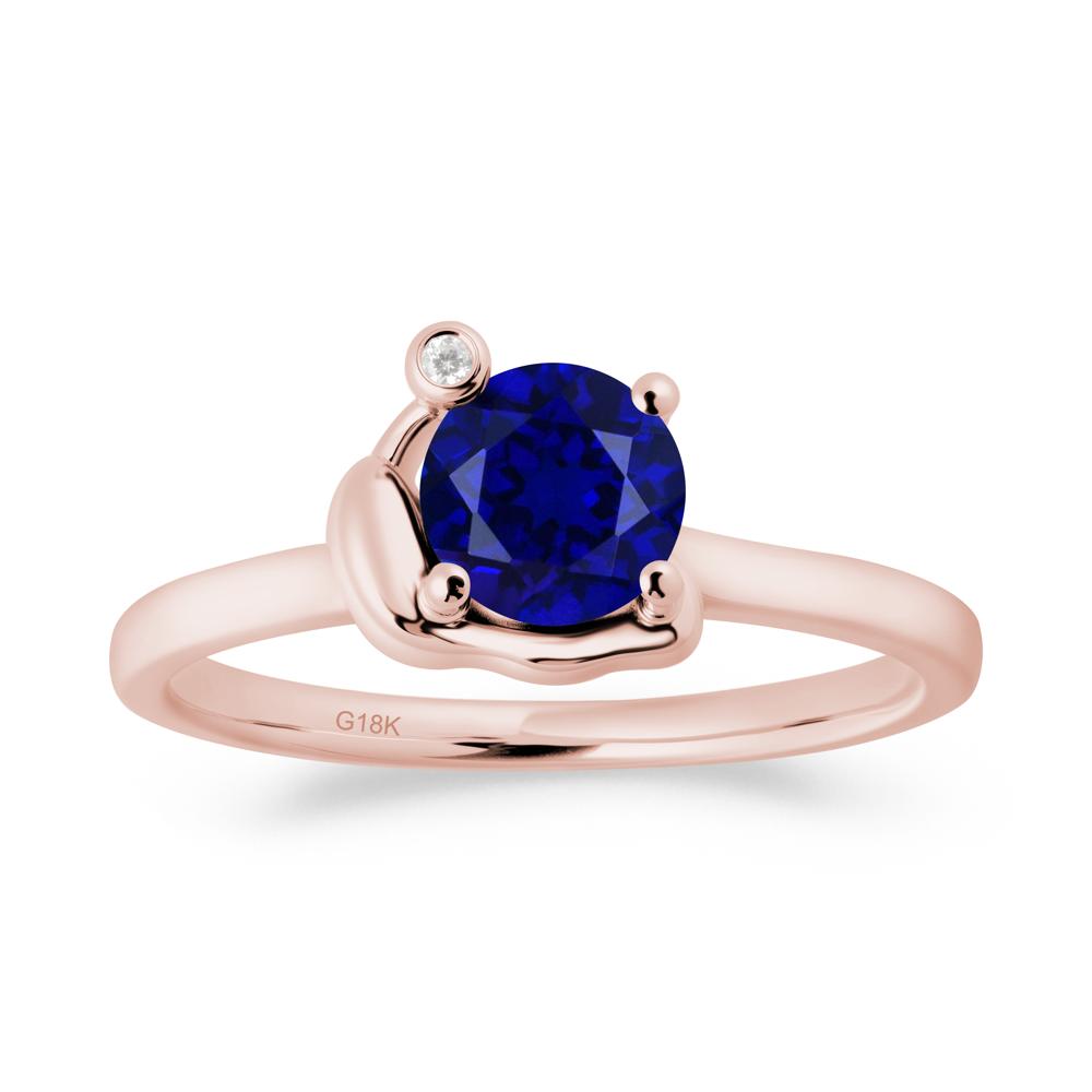 Snail Inspired Sapphire Ring - LUO Jewelry #metal_18k rose gold