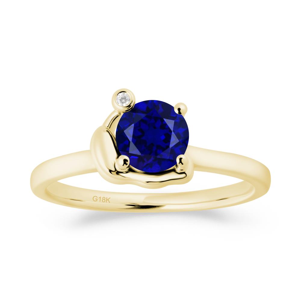 Snail Inspired Sapphire Ring - LUO Jewelry #metal_18k yellow gold