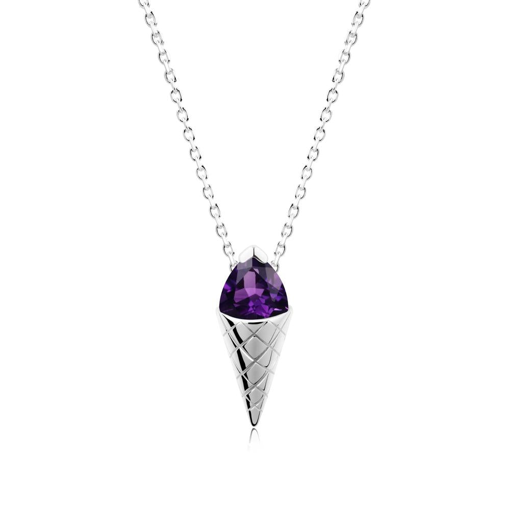 Ice Cream Inspired Amethyst Pendant - LUO Jewelry #metal_14k white gold