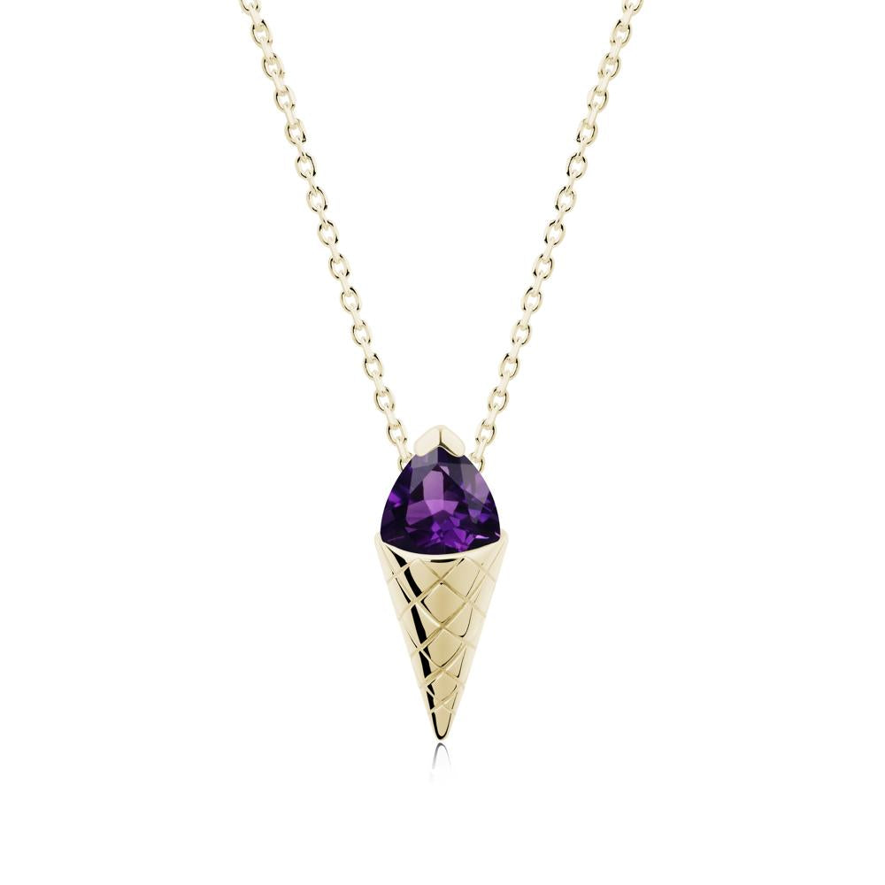 Ice Cream Inspired Amethyst Pendant - LUO Jewelry #metal_14k yellow gold