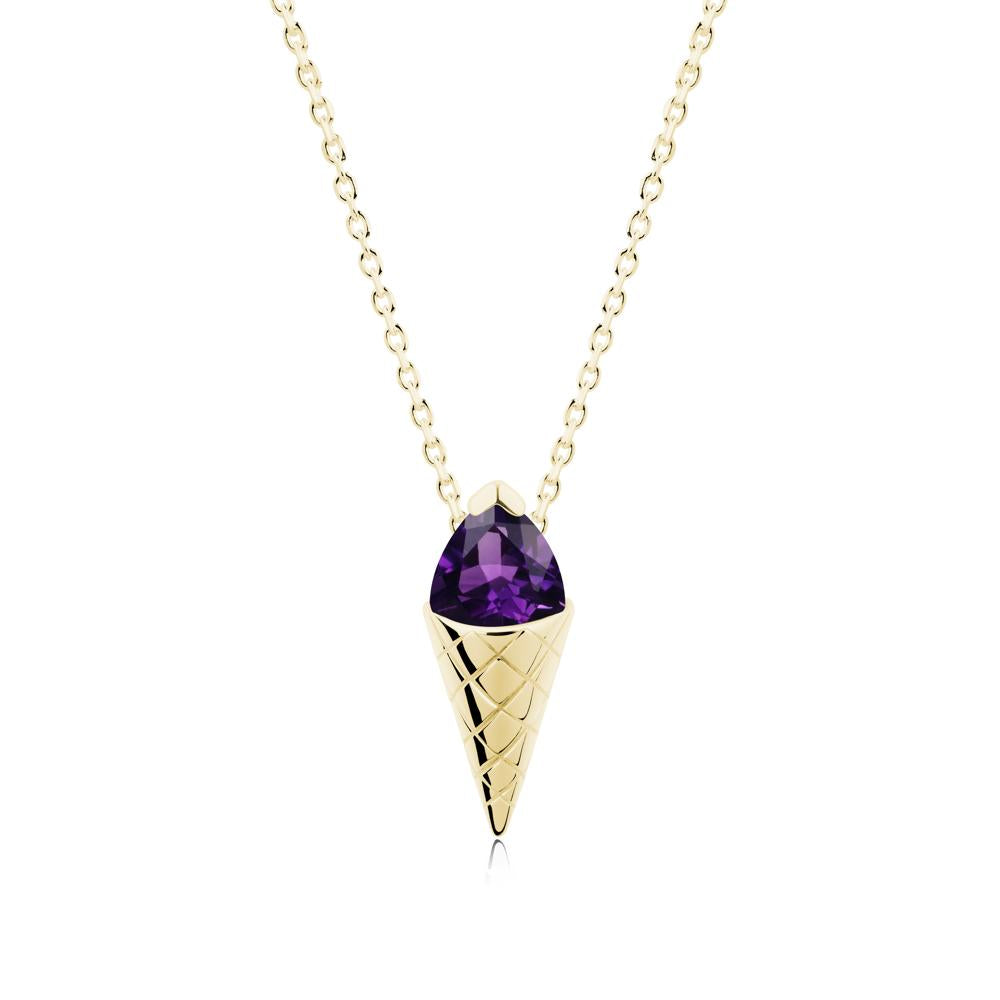 Ice Cream Inspired Amethyst Pendant - LUO Jewelry #metal_18k yellow gold